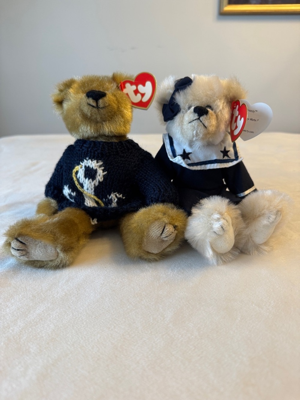 Vintage! Ty The Attic Treasures Collection Nautical Bears “Salty” & Breezy